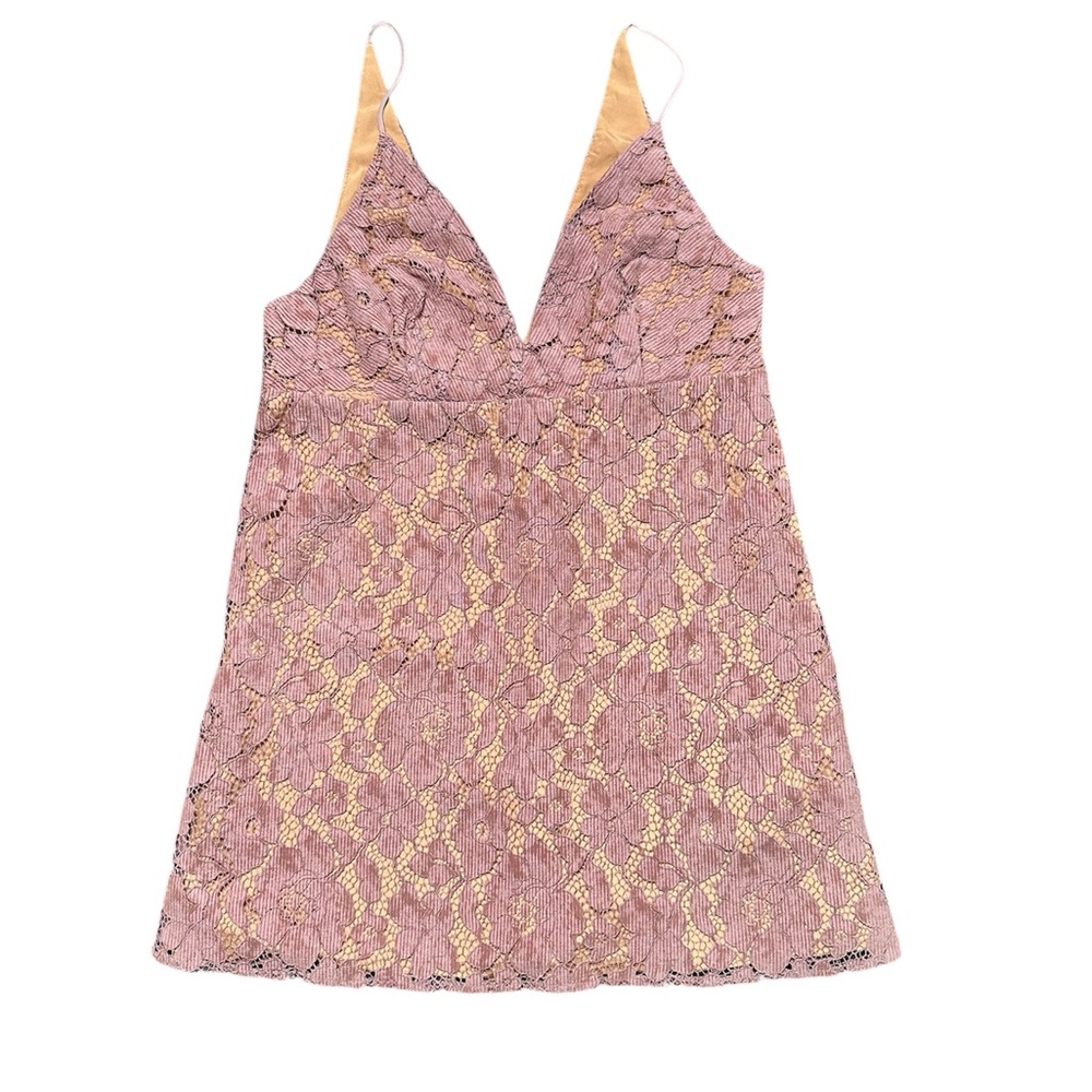 Free People Dangerous Love Lavender Lace Mini Dress